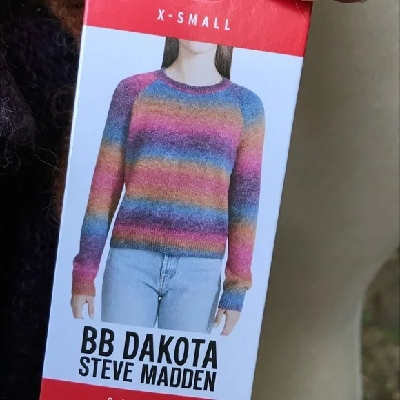 ‼️WEEKEND SALE‼️ Bb Dakota☀️Dark striped Ombre sweater - Picture 7 of 10